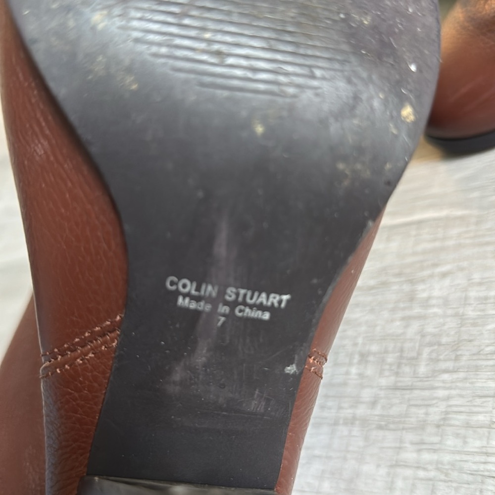Colin Stuart Brown Leather Women's Boots - Picture 9 of 10